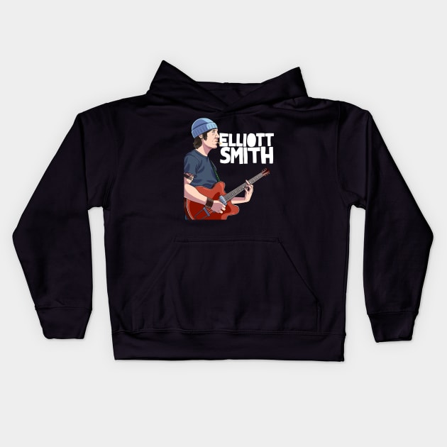 Elliott Smith Art Kids Hoodie by Noseking